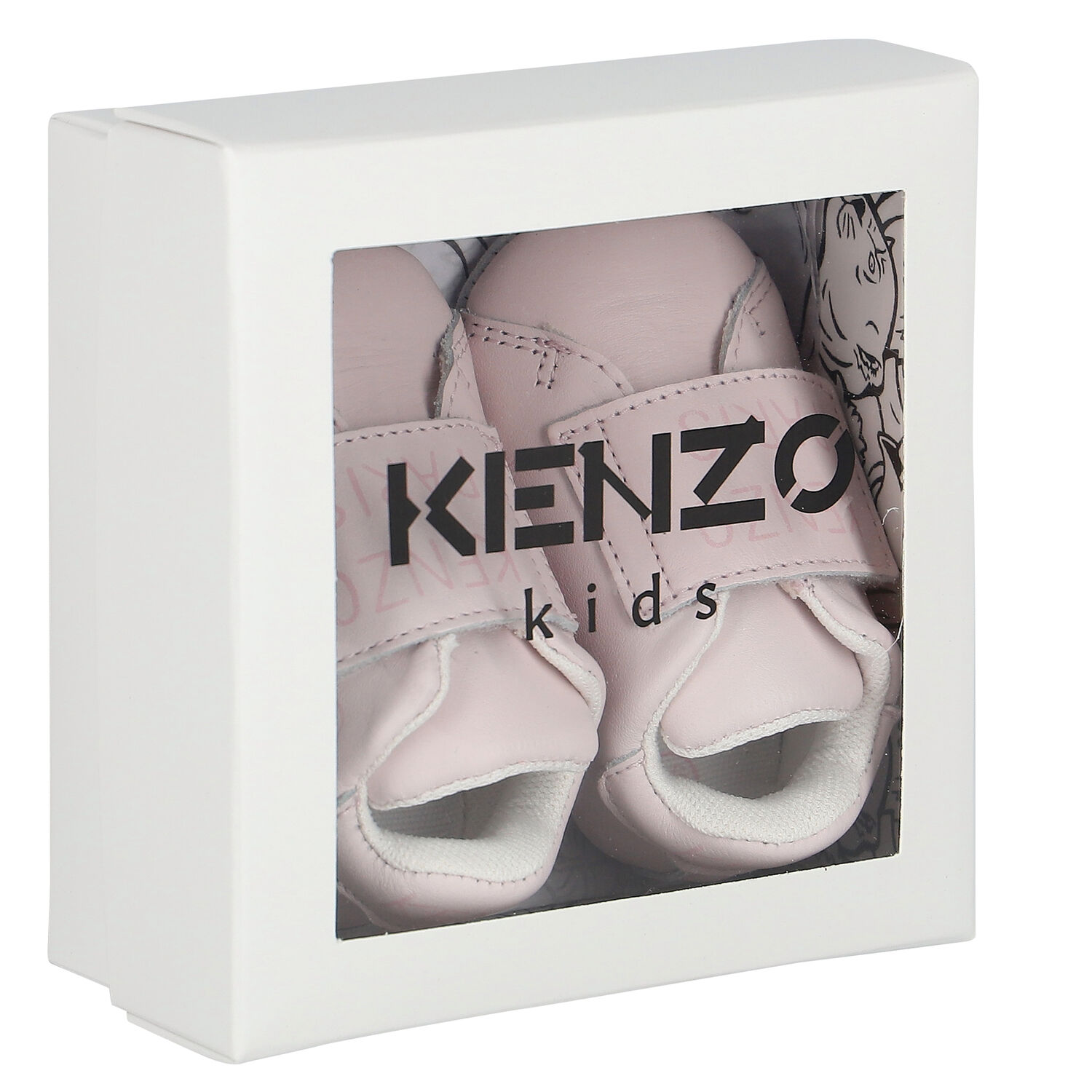 حذاء بنات ما قبل المشى بالشعار باللون الوردى, 2, hi-res